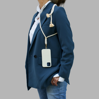 StylePro Cross Body Phone Strap with iPhone case, Casablanca White.