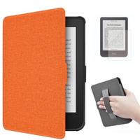 StylePro Combo Kobo Clara case with hand strap and screen protector, orange