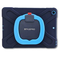 StylePro, iPad 10th generation tough shockproof kids case with rotating stand, 10.9", blue