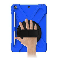 StylePro, shockproof case with hand strap & rotating stand for iPad Air 5, 10.9” blue