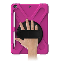 StylePro, shockproof case with hand strap & rotating stand for iPad Air 5, 10.9” pink