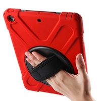 StylePro, shockproof case with hand strap & rotating stand for iPad Air 5, 10.9” red