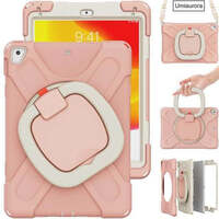 StylePro, tough shockproof kids case with rotating stand for iPad 10.2", 7th, 8th & 9th gen, rose